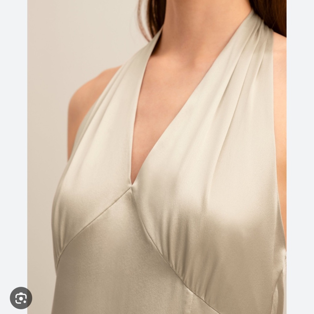 Elegant Cream High Low Dress - Picture 3 of 3